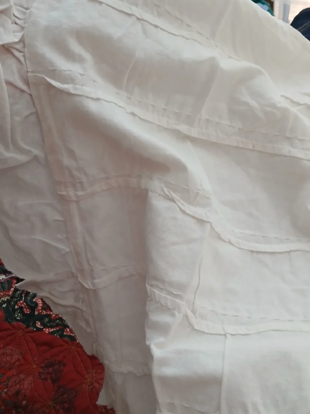 Simply Shabby Chic White Ruffled Cotton Pillow Sham Pair